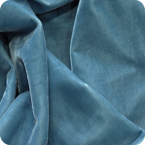 Super7 polyester rayon velvet, 44＂, gray blue