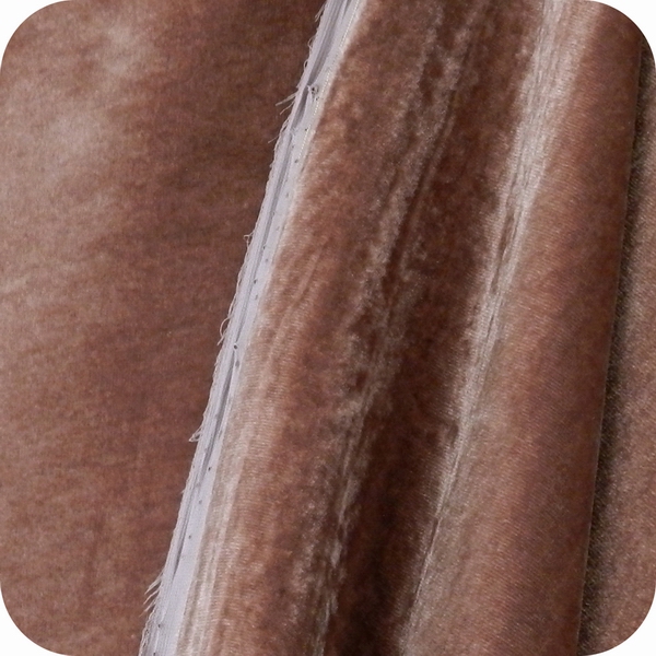 Silk rayon velvet, Rosy taupe