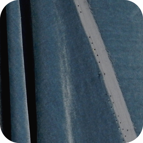 Silk rayon viscose velvet,Blue gray