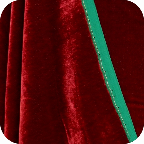 Silk rayon viscose velvet,Red green