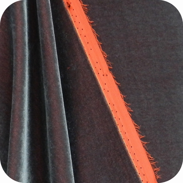 Silk rayon viscose velvet,Gray orange