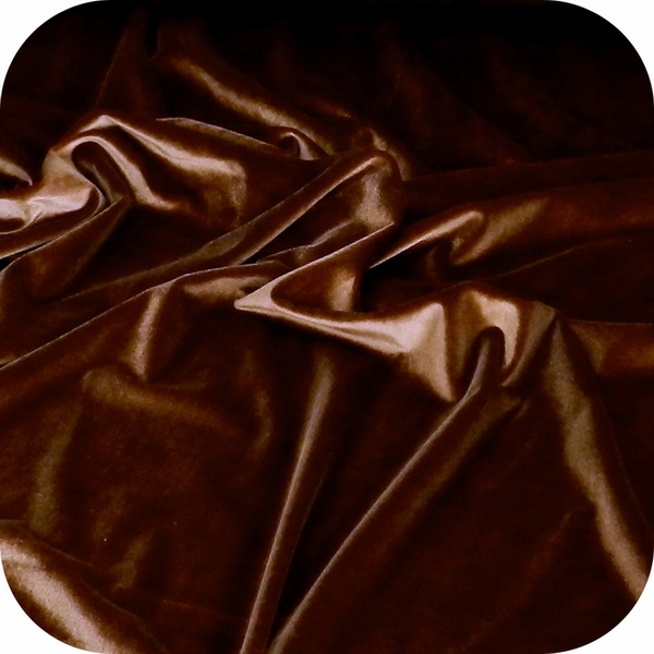 Polyester spandex stretch velvet,Brown