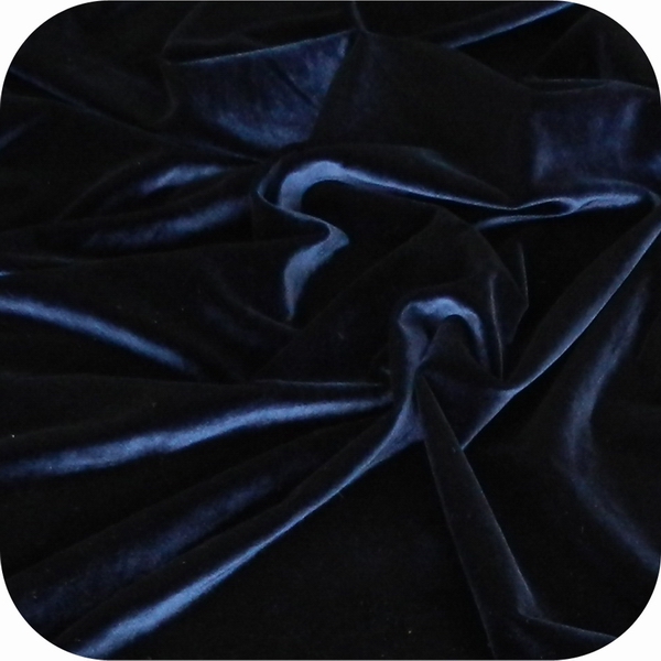 Polyester spandex stretch velvet,Dark navy