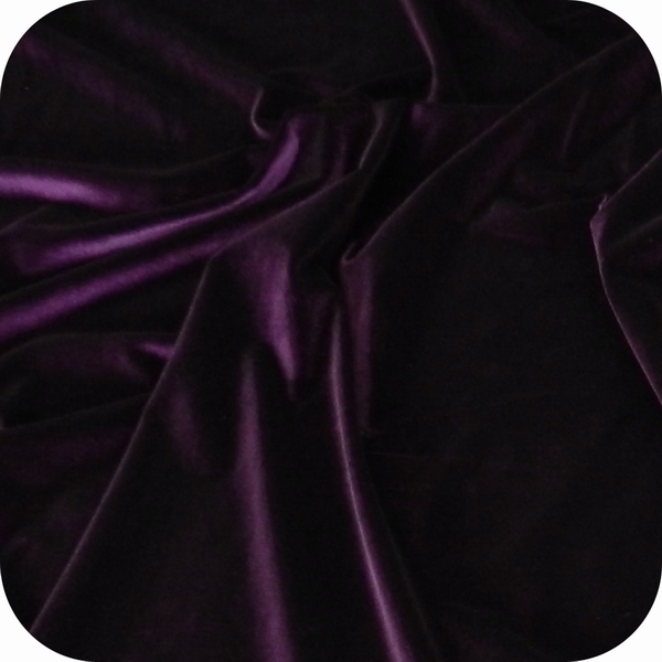 Polyester spandex stretch velvet,Dark purple