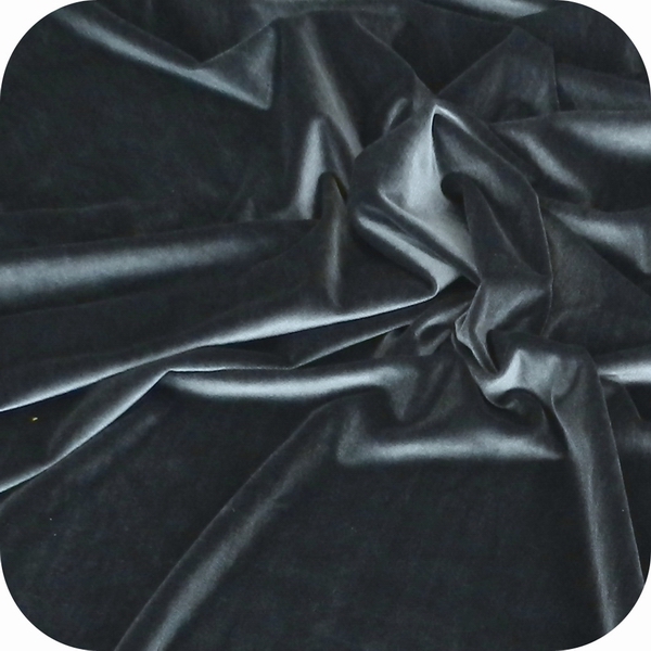 Polyester spandex stretch velvet,Gray