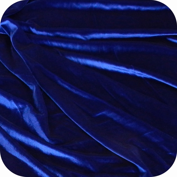 Polyester spandex stretch velvet,Navy blue