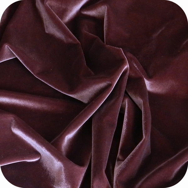 Polyester spandex stretch velvet,Old mauve