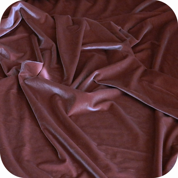 Polyester spandex stretch velvet,Old rose