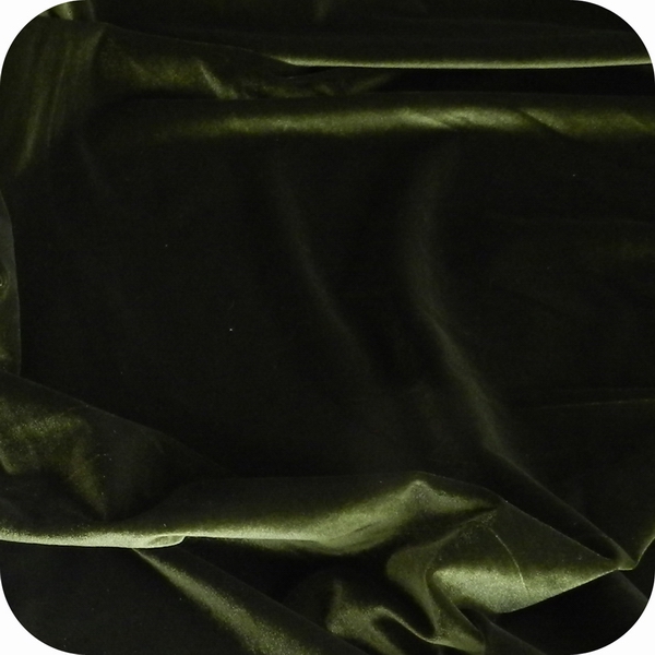 Polyester spandex stretch velvet,Olive