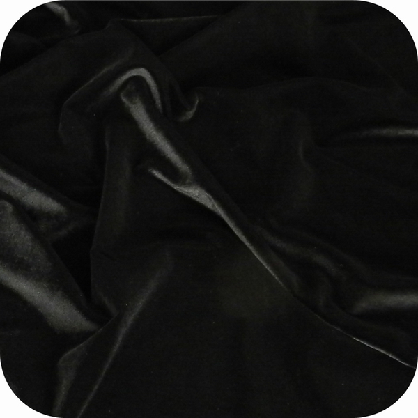 Polyester spandex stretch velvet,Black