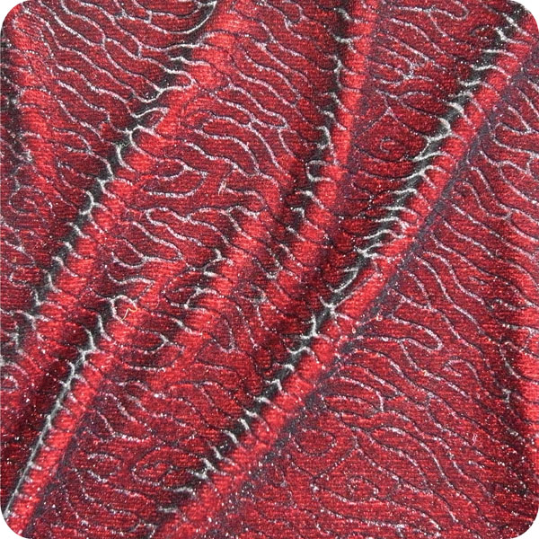 Metallic micro velvet solid dyed with embossed