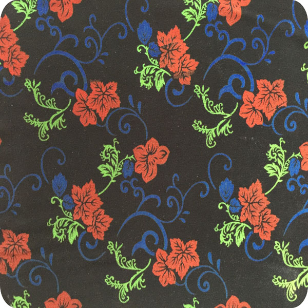 Polyester micro velvet with discharge print