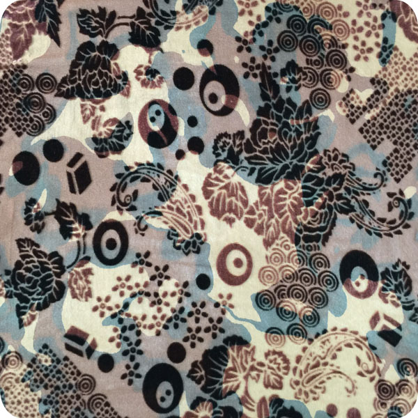 Nylon rayon viscose velvet,devore-burn out,double print